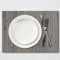 Comart - Tovaglietta Americana Bamboo Edge - Set 4 Tovagliette 30x45 cm - Lavabili - Resistenti al Calore - per Colazione, Pranzo - Eleganti Sottopiatti - Eco friendly in Bambù - Colore Grigio