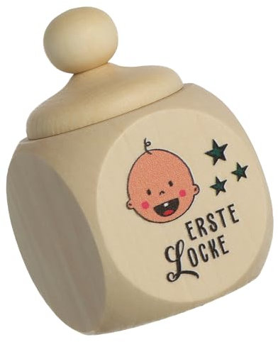 Spruchreif | Döschen aus Holz mit Deckel und UV-Druck | Dose für erste Locke zur Aufbewahrung | kleines Geschenk | Geschenk zur Geburt