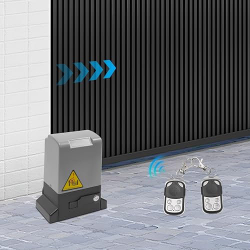 Sliding Gate Drive Set, Gate Drive Set, Yard Gate Operator, Garage Door Drive, Electric Sliding Gate Drive, Sliding Gate Opener Gate Drive with 2 Remote Control Gate Opener 370 W 600 kg