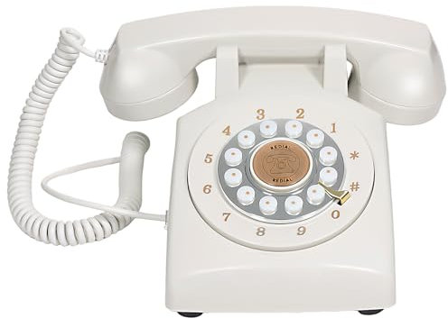 Tonep 【Audio Gästebuch Hochzeit Telefon】Audio Phone Gästebuch, Retro Stil Audio Gästebuch Telefon für Hochzeit, Geburtstagsfeier, Jubiläum und andere besondere Anlässe (Beige)