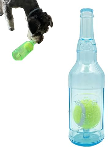 Bottle Toys for Dog, Bottle Chew Toys for Dogs, Dog Chew Toy Bottle with Baseball, Water Bottle Toys Plastic Water Bottle Chew Toys with Ball for Indoor Dog Puppy Playing