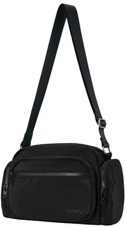 WATERFLY Umhängetasche Schultertasche Messenger Bag: Leichte Crossbody Bag Freizeit Wasserdichte Herrentasche mit Mehreren Taschen Shoulder Crossbag für Herren Damen