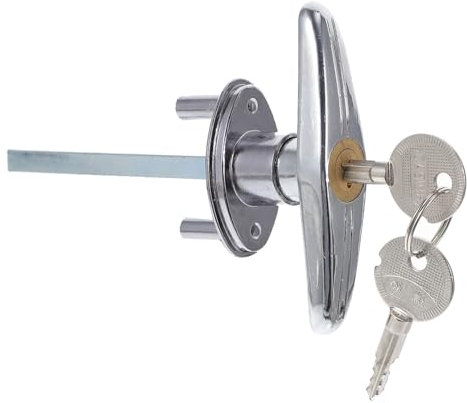 ANDRESLAD 1 Set Garagentor Schloss T Griff Mit Schnellentriegelung Robuste Hardware Für Sichere Garagentüren Lange Welle Für Einfache Installation
