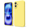 oakxco for iPhone 16 Case Liquid Silicone, Soft Rubber Gel Elegant Aesthetic Basic Simple Cover, Cute Thin Slim TPU Matte Solid Color Plain Smooth Case for Women Girl, Yellow