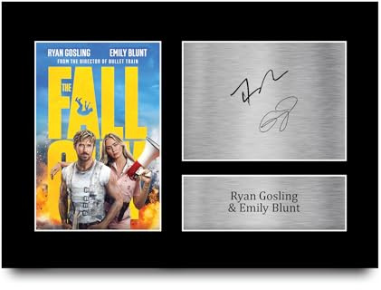 HWC Trading Ryan Gosling & Emily Blunt The Fall Guy Geschenke Geducktes Signiertes Autogramm Foto für Fans von Film Memorabilien - A4 Wandbild Fotodruck Fotodisplay Wohnzimmer Schlafzimmer