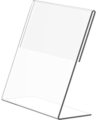DIYEAH Acryl-schilderständer Schräge Rückseite Flyer-ständer Tisch-schilderhalter Leicht Zu Reinigen Stabiler Standfuß Transparent Einfach Zu Bedienen