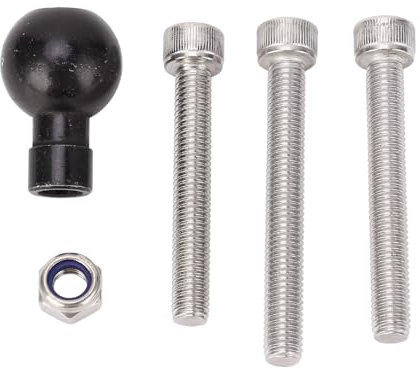 Motorcycle Fork Stem Mount Base: Handlebar Clamp Base Fork Stem Ball Base Ball Head Base with M8 Bracket Bolt 1 Inch Rubber Ball for RAM-B-367U Bracket System