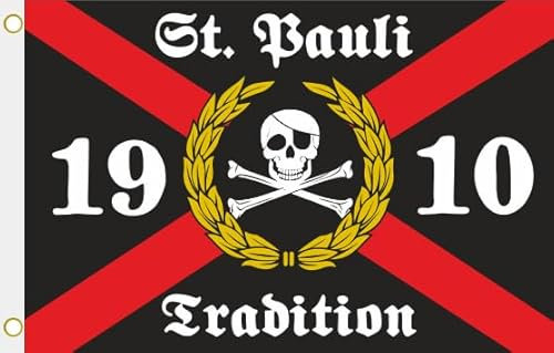 U24 Flagge Fahne St. Pauli Tradition 1910 Hissflagge 90 x 150 cm