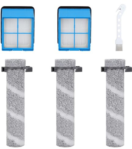 Bürstenrollenfilter Ersatz für Bissell Crosswave OmniForce Edge 3930F/3933/v2/3999z Akku-Mehrflächen-Hartbodenreiniger, Nass- und Trockensauger, 3 Bürstenrollen, 2 Filter, 1 Reinigungsbürste