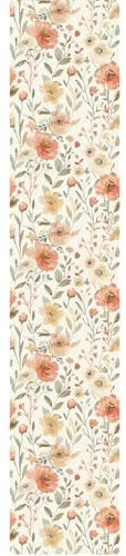 Ambiance Sticker Papier Peint Intissé Pré-encollé Rouleau Wallpaper Fleurs Vintage Coquelicots Adhésif Décorative - 1 Roulle de H300 x L60 cm