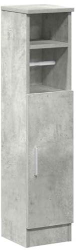 vidaXL Badezimmerschrank mit Rollenhalter Betongrau 20,5x22x90 cm