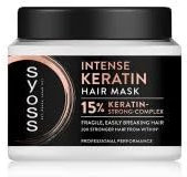 Syoss Intense Keratin Hair Mask for Fragile, Easily Breaking Hair with Keratin Strong Complex, Pack of 1, 400 ml