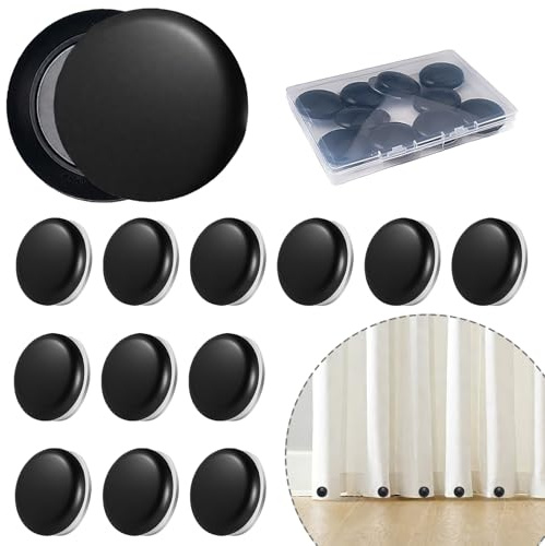 Duschvorhang Magnet, 12 Paar Duschvorhang Gewichte, Duschvorhang Beschwerer für Duschvorhänge Gardinen Tischtücher