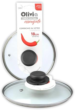 IPEA Glasdeckel für Pfanne oder Kochtopf – 16/18 / 20/22 / 24/26 / 28/30 cm – Transparenter Runder Universaldeckel mit Knauf für Pfannen und Töpfe – Deckel - Spülmaschinengeeignet