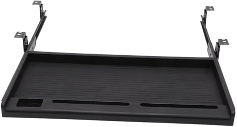 IWOWHERO Sliding Keyboard Tray Under Desk with Smooth Sliders Space-saving Keyboard Shelf Drawer Lightweight for Office Ergonomic Workstation
