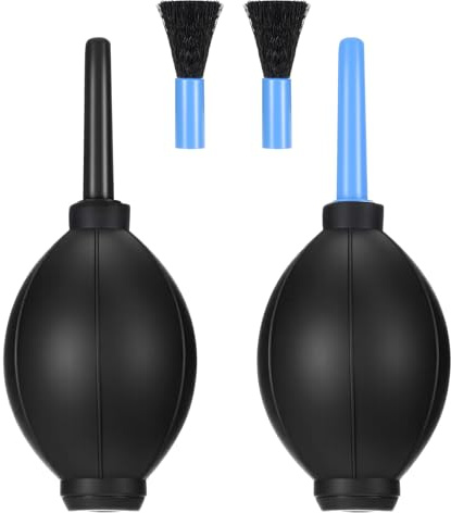 Air Blower Pump Cleaning Tools with Soft Brush, 2 Pcs Manual Air Blower Bulb Cleaner Cleaning Accessories for Cameras Filters Eyepieces Keyboards Records Cell Phones