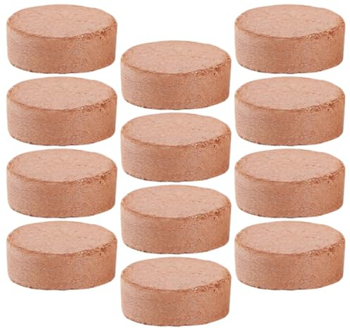 WRITWAA Kokosfaser Anzuchterde Quellsubstrat 60 Stück Komprimierte Kokosfaserpellets für Zimmerpflanzen Wasseraufnahmefähige Blumenerde für Stecklinge und Kakteenerde
