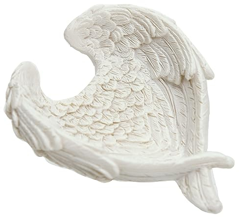 Puckator Angel Wing Trinket Bowl - Bedroom Coquette Accessories - Jewellery Dish Organisez - Trinket Key Tray - Housewarming Gift - Decorative Unique Gifts for Women - Bowls for Table