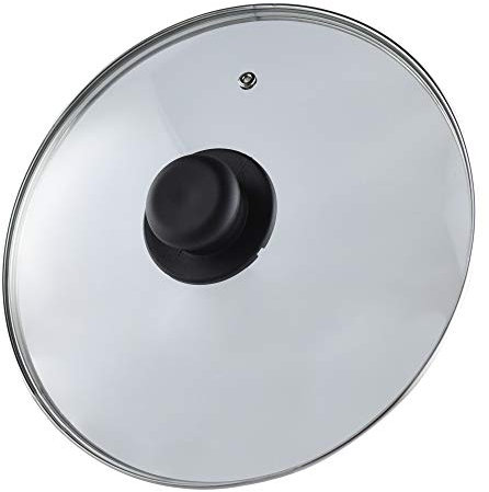 Coperchio universale, padella e pentola, vetro, bordo alluminio, 38 cm