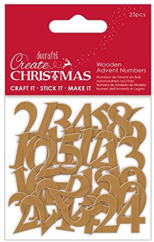 Create Christmas Wooden Advent Numbers 25 Pieces, Make Your Own DIY Christmas Advent Calendar, Family Craft, Countdown To Christmas, Crafts Accessories