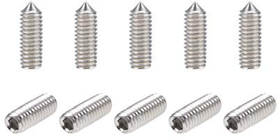 sourcing map 50pcs Vis Pointeau Conique pour Poignée de Porte Vis Sans Tête Hexagonale M3x10mm 304 Inox Acier