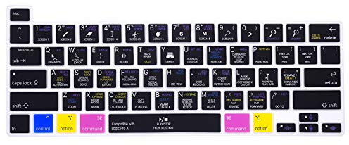 WYGCH Logic Pro X Tastaturabdeckung aus Silikon für MacBook Pro 16 Zoll A2141 2019 2020 Pro 13,3 Zoll A2338 M1/A2251/A2289 mit Touch Bar und Touch ID, US-Version