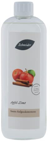 Saunabedarf Schneider Sauna Aufguss Konzentrat - Apfel, wohltuender Saunaaufguss & langanhaltendes Dufterlebnis mit naturreinen, ätherischen Öle, 1000ml