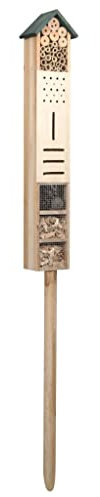 vidaXL Hotel de Insectos Casa Abejas Abejorros Mariposas Mariquitas Balcón Jardín Patio Terraza Naturaleza Decoración 15x11x150 cm Madera de Abeto