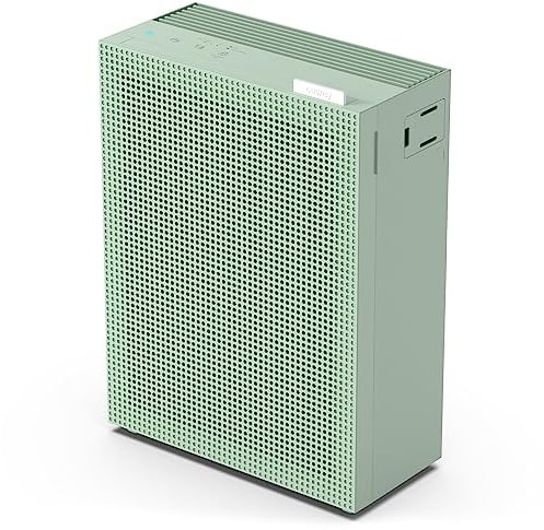 COWAY Purificador de aire con filtro HEPA, silencioso 20 dB, elimina el 99,999% de partículas nocivas de hasta 0,01 µm para alergias al polen y al polvo - AIRMEGA 150 (verde)