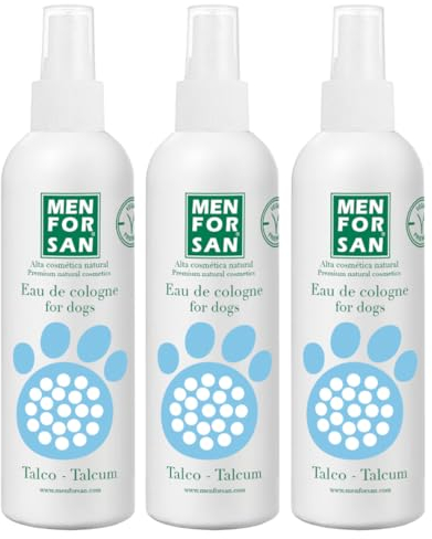 MENFORSAN Eau de Cologne Talco per cani, 125 ml, confezione da 3