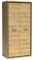 Möbel Gorecki | Zweitüriger Kleiderschrank | 10 cm hohe Schwarze Beine | Ausstattungsoptionen (Basic, erweitert) | Loft-Stil | ASTI M-1 (Basisoption (Regal und Schiene))