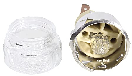 Marel Shop® - Porta Lampada con Lampadina Alogena Attacco G9 40W per Forno compatibile con Whirlpool Ignis Bauknecht per Modelli: AKPM763/IX - AKPM795/IX - BLVE8100/PT - AKZ224/IX