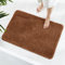 GONICVIN Teppich, 60 x 90 cm Flauschige Mikrofaser Waschbarer Badteppich Badematte, rutschfest Badezimmerteppich für Badezimmer, Wohnzimmer (Braun)
