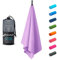 Fit-Flip Microfaser Handtücher - kompakt und leicht - Mikrofaser Handtuch schnelltrocknend - als Reisehandtuch, Sporthandtuch, Strandtuch - Badetuch groß (1x 200x90cm, Pastel Violet)