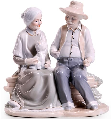MTME Porzellan-Figuren, Gespräch auf einer Bank, Erinnerungsstücke, Jahrestagsgeschenk, Statue, Heimdekoration.