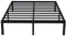 EMODA Queensize-Bettgestell, kein Boxspringbett erforderlich, 35,6 cm, robustes Metallgestell, Queen-Size-Größe mit Stahllamellen, einfache Montage, Schwarz