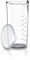 Arendo - Measuring jug 600 ml with Measurements displayed, Mixing Jug, Blender Beaker with lid, 20 oz, Transparent Measuring Cup, Ideal for Hand Blender and Handheld Milk frother, Plastic