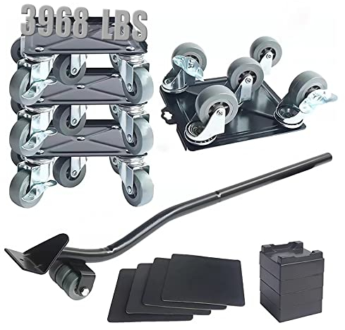 DUEBEL Lifter Furniture Sliders for Hardwood Floors Jack Furniture Dolly Appliance Dolly for Moving Pads Furniture Movers Sliders 3968LBS 1800KG
