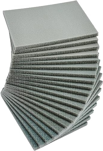 Tonmp 20 PCS 3 x 4 Inch 400 Grit Sanding Sponge Set, Ultra Fine Sanding Sponges Pads, Soft Foam Hand Sander Block Wet Dry Sandpaper for Model Drywall Metal Wood Furniture Polishing (400 Grit)