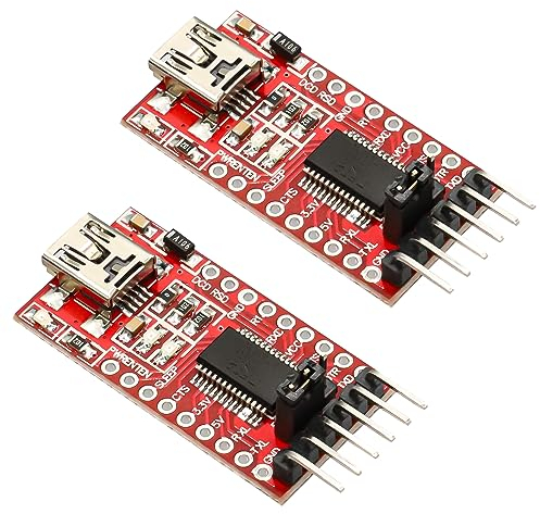 APKLVSR FTDI Serial Adapter FT232RL USB zu TTL Adapter, 3,3V / 5V FT232RL FTDI Mini USB zu TTL Serial Converter Adapter Modul für Ard-uino