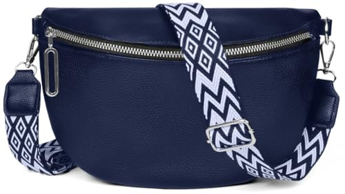 HLEIUKT Sac Bandoulière Femme, Sac a Main Femmes Bandoulieres avec Large Sangle, Sac Banane Femme Chic Cuir Imperméable, Petit Sac Bandouliere Femme avec Bandoulière Amovible