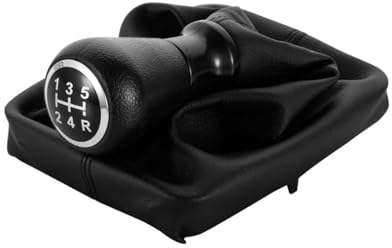 Viviance Pomo de la palanca de cambios Polaina Caja del maletero Palanca de cambios Palanca de cambios compatible con Peugeot 206 406 - Negro