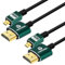Thsucords Dünnes Micro HDMI auf HDMI Kabel 2M 2 Stück, Ultradünnes Flexibles HDMI Micro Typ D auf Typ A Kabel Unterstützt 3D/4K@60Hz/18Gbps/1080P für Raspberry Pi 4,GoPro