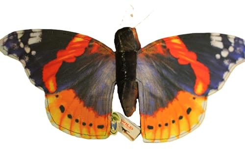 WILD REPUBLIC - 28285 - Schmetterling Admiralfalter, 38,5cm, Polyester, mit Fingertasche