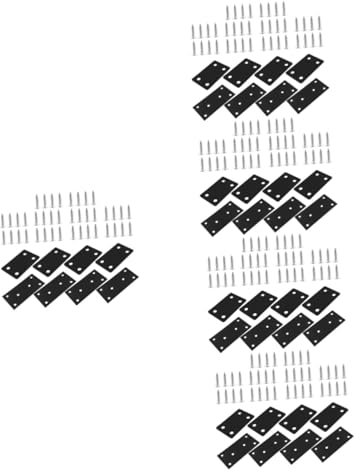 ULTECHNOVO 5juegos Placas De Reparación Planas De Inoxidable Para Muebles Con Tornillos Fijaciones Versátiles Para Conexiones y Soportes Instalación Rápida y Sencilla
