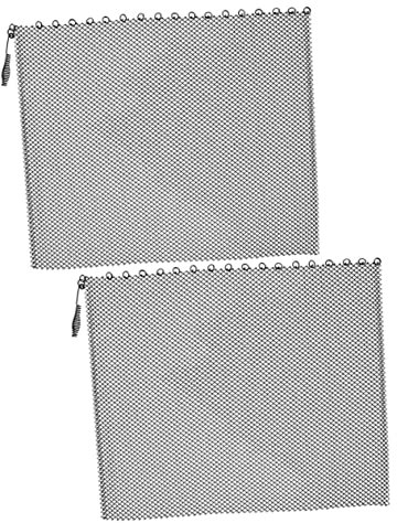 MERRYHAPY 2St Maschensiebe für Kamine Kamin Funken Schutzvorhänge Outdoor-Vorhänge kaminofen zubehör kaminzubehör vorhangstange vorhängeschloss Kaminvorhänge aus Eisen Mesh-Kaminvorhang
