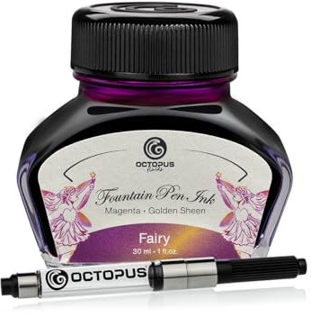 Octopus Fluids Sheen Fountain Pen Ink with Converter Fairy Purple 30ml