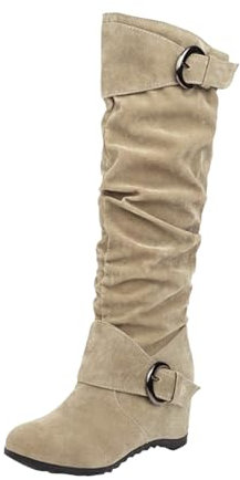 Stivali Gomma Stivali da Donna Estivi Alti Boots for Women Stivali Donna Bassi Estivi Stivali Bianchi Stivali Alti con Tacco Bianchi High Heels Stivali di Gomma