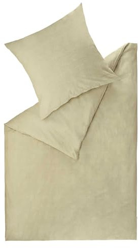 Esprit Home Premium Bettwäsche 140x200 Baumwolle Beige 2tlg - Bettwäsche-Sets 2teilig bestehend aus 1 Bettwäschebezug 140x200cm - inkl. 1 Kopfkissenbezug 70x90cm - Öko-Tex Zertifiziert