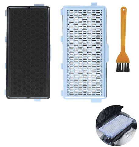2 PCS Filtro Hepa per Miele Filtro Hepa Aspirapolvere per Miele S8340 Active Airclean SF-Ha 50 Blu Filtri di Ricambio per Miele Compact C1 C2 Complete C2 C3 Adatto per S4 S5 S6 S8 Serie con Pennello